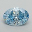 2.18 Ct. Fancy Vivid Blue Oval Lab Grown Diamond