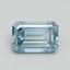0.91 Ct. Fancy Intense Blue Emerald Lab Grown Diamond