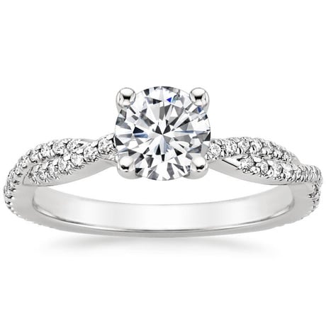 18K White Gold Petite Luxe Twisted Vine Bridal Set (1/2 ct. tw.)