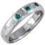 Art Deco Emerald Band, smallside view