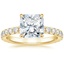 18K Yellow Gold Olympia Three-Quarter Coverage Diamond Ring, smalltop view