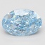 4.05 Ct. Fancy Vivid Blue Oval Lab Grown Diamond