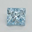 2.01 Ct. Fancy Vivid Blue Princess Lab Grown Diamond