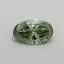 0.31 Ct. Fancy Vivid Green Oval Lab Grown Diamond