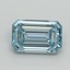 1.03 Ct. Fancy Intense Blue Emerald Lab Grown Diamond