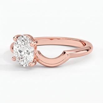 Oval Lab Diamond Toi Et Moi Nesting Ring (1 ct. tw.) in 14K Rose Gold