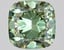3.02 Ct. Fancy Vivid Green Cushion Lab Grown Diamond