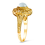 The Briggs Ring, smalltop view on a hand