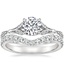 18K White Gold Zinnia Diamond Ring (1/3 ct. tw.) with Luxe Flair Diamond Ring (1/3 ct. tw.)