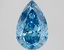 2.17 Ct. Fancy Vivid Blue Pear Lab Grown Diamond