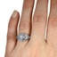 The Eda Ring, smallzoomed in top view on a hand