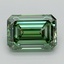 6.09 Ct. Fancy Vivid  Green Emerald Lab Grown Diamond