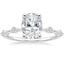 Platinum Aimee 1.4mm Diamond Ring, smalltop view