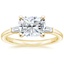 18K Yellow Gold East West Tapered Baguette Diamond Ring, smalltop view