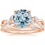 14KR Aquamarine Willow Diamond Ring (1/8 ct. tw.) with Winding Willow Diamond Ring (1/8 ct. tw.), smalltop view