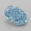 1.07 Ct. Fancy Vivid Blue Oval Lab Grown Diamond