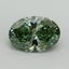 3.02 Ct. Fancy Vivid Pacific Green Oval Lab Grown Diamond