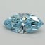 1.08 Ct. Fancy Vivid Blue Marquise Lab Grown Diamond