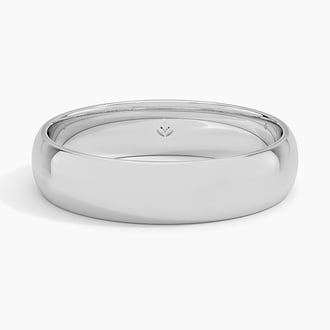 Fairmined Comfort Fit 5mm Wedding Ring in 18K White Gold