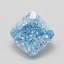 1.04 Ct. Fancy Vivid Blue Cushion Lab Grown Diamond