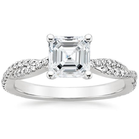 18K White Gold Petite Luxe Twisted Vine Bridal Set (1/2 ct. tw.)