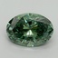 3.04 Ct. Fancy Vivid Pacific Green Oval Lab Grown Diamond