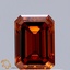 0.52 Ct. Fancy Vivid  Orange Emerald Lab Grown Diamond