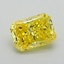0.78 Ct. Fancy Vivid Yellow Radiant Lab Grown Diamond