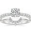 18K White Gold Constance Hidden Halo Diamond Ring (3/4 ct. tw.) with Lunette Diamond Ring