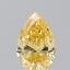 1.00 Ct. Fancy Vivid Yellow Pear Lab Grown Diamond