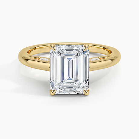 18K Yellow Gold Secret Garden Adorned Gallery Solitaire Ring (1/3 ct. tw.)