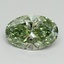 1.66 Ct. Fancy Vivid Green Oval Lab Grown Diamond