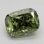 5.01 Ct. Fancy Vivid  Green Cushion Lab Grown Diamond