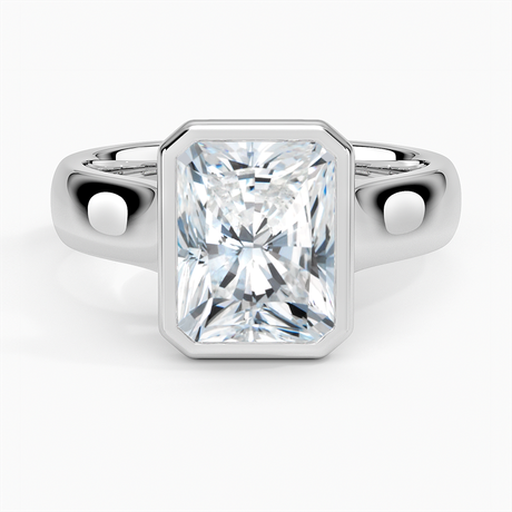 Platinum Luna 4mm Bezel Ring