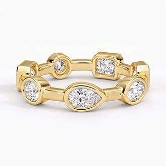 Melange Aimee Lab Eternity Diamond Ring in 14K Yellow Gold