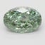 2.86 Ct. Fancy Vivid Green Oval Lab Grown Diamond
