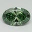 3.03 Ct. Fancy Vivid Pacific Green Oval Lab Grown Diamond