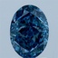 2.06 Ct. Fancy Vivid Blue Oval Lab Grown Diamond