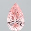 3.58 Ct. Fancy Vivid Pink Pear Lab Grown Diamond