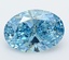 5.01 Ct. Fancy Vivid  Blue Oval Lab Grown Diamond