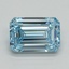 1.09 Ct. Fancy Vivid Blue Emerald Lab Grown Diamond
