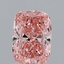 1.43 Ct. Fancy Vivid Pink Cushion Lab Grown Diamond