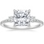 Platinum Lyra Three Stone Diamond Ring (1/4 ct. tw.), smalltop view