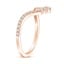 14K Rose Gold Nouveau Diamond Ring, smallside view