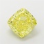 4.70 Ct. Fancy Intense Yellow Cushion Lab Grown Diamond