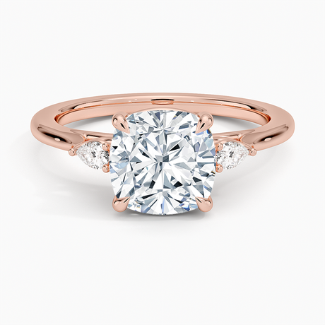14K Rose Gold Aria Perfect Fit Three Stone Diamond Ring