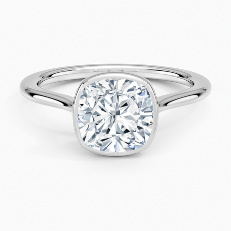 18K White Gold Petite Luna 1.5mm Bezel Ring