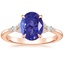 14K Rose Gold Nadia Diamond Ring, smalltop view