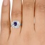 The Jaunie Ring, smallzoomed in top view on a hand