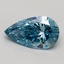 0.59 Ct. Fancy Vivid Blue Pear Lab Grown Diamond